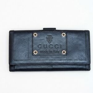Gucci Vintage, Rare Navy Leather Wallet EUC w/ COA!